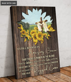 Sunflower Field Amazing Grace Wall Art