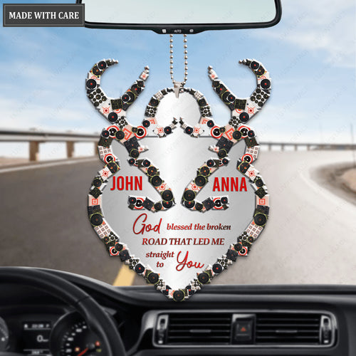Archery Target God Blessed Deer Couple Personalized Ornament