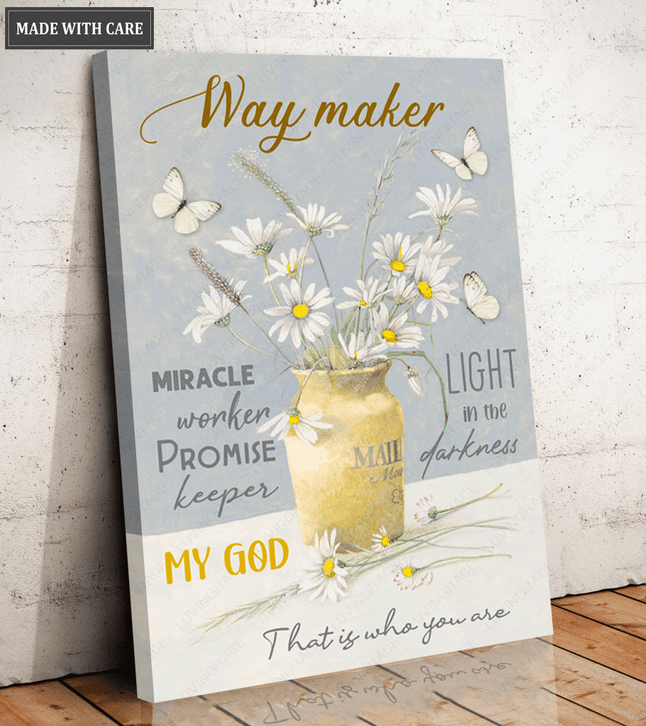 Daisy Jar Pastel Waymaker Wall Art