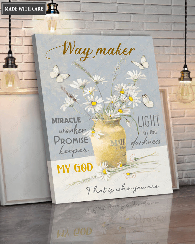 Daisy Jar Pastel Waymaker Wall Art