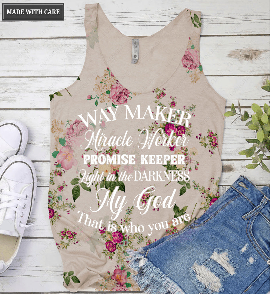 Flowery Way Maker Tank Top