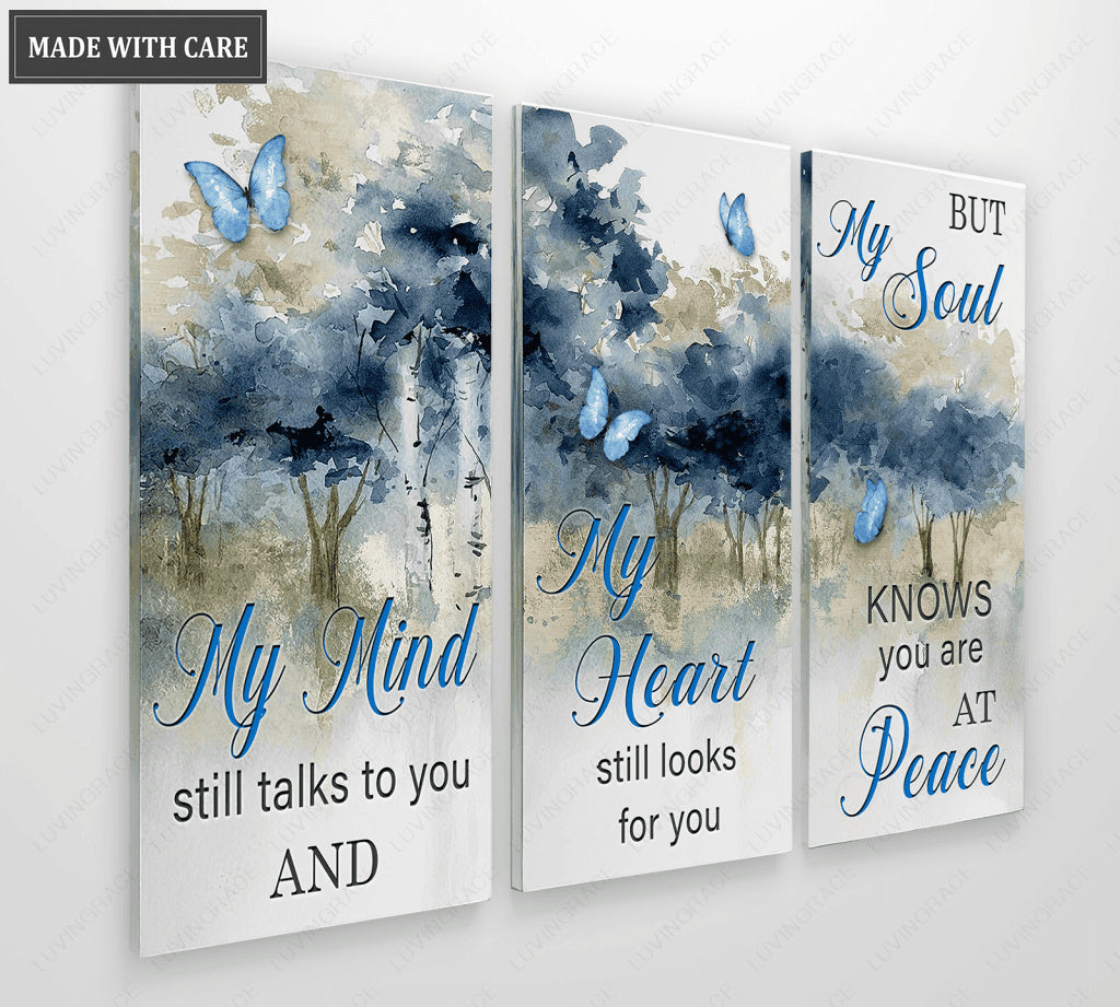 Forest Edge My Heart Misses You 3-Piece Canvas