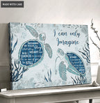 Blue Turtle Surrounded By Glory Canvas Wall Art
