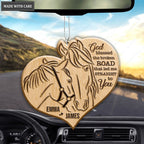 Farm Love Horse Couple God Blessed Personalized Wood Engraved Ornaments
