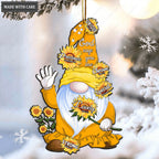 Sunflower Gnome God Says You Are Ornament