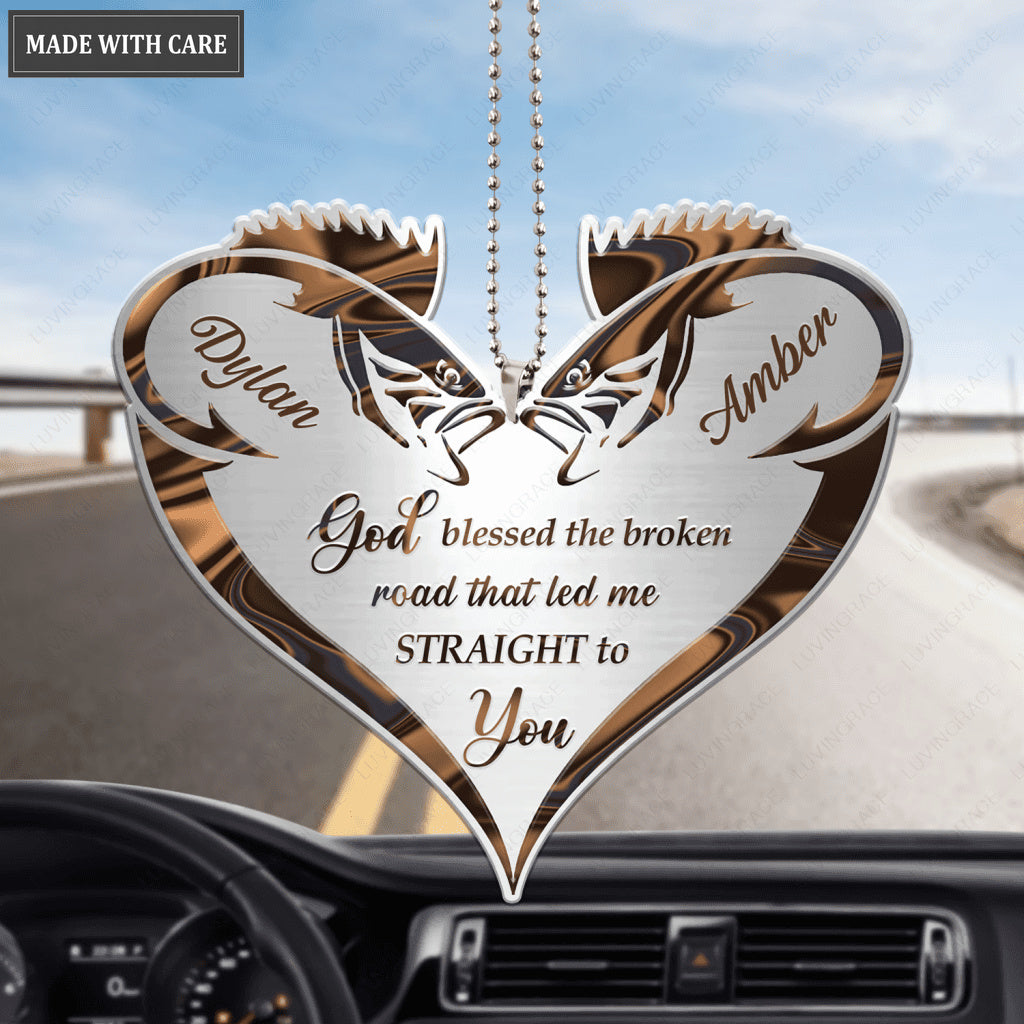 Fishing Lovers God Blessed Personalized Ornament