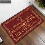 Personalized Christian Doormat Serve The Lord
