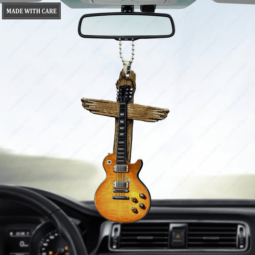 Bass Guitar Cross Ornament
