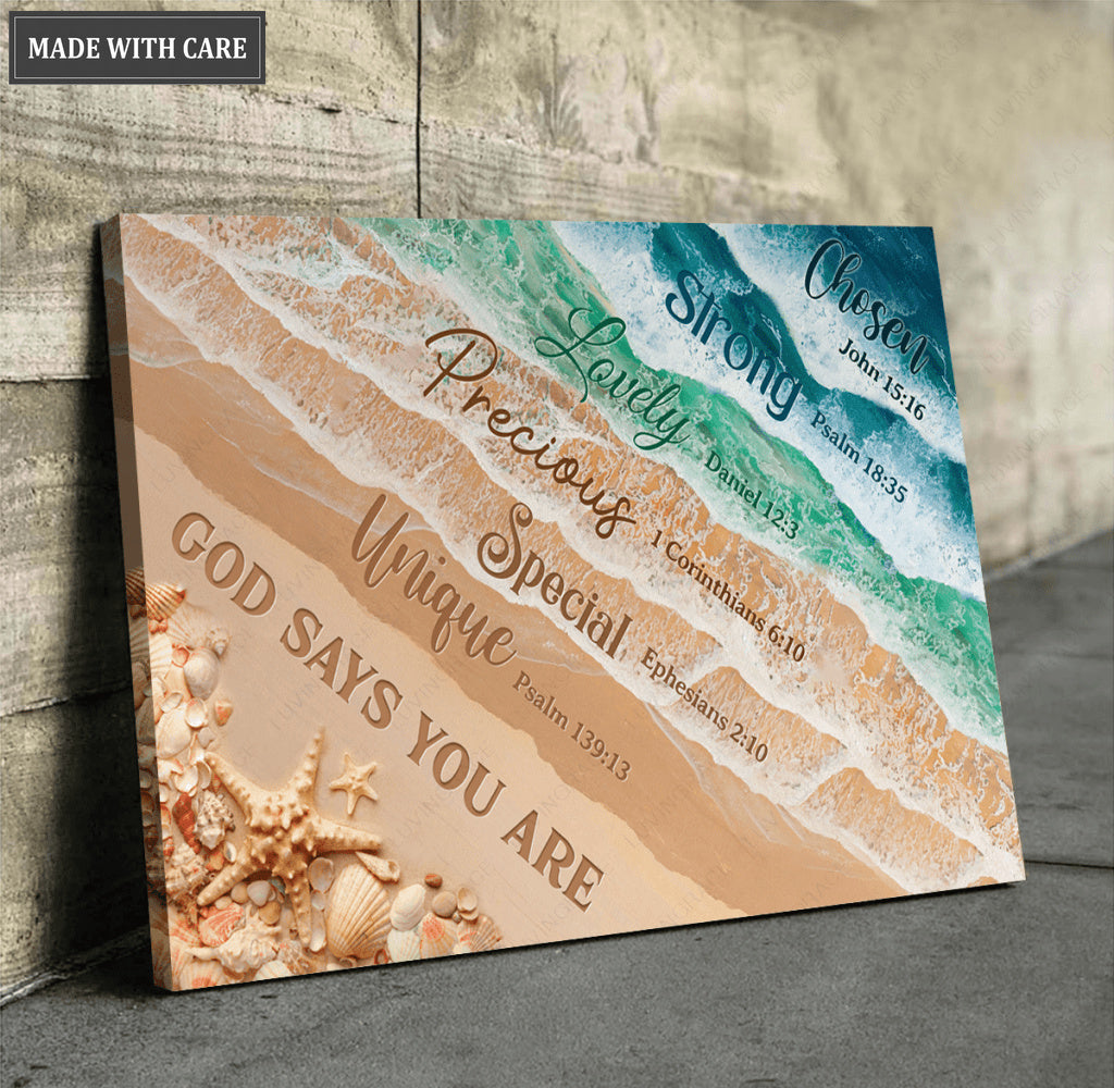 Beach God Says You Are Wall Art
