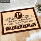 Luvingrace M79 Luxury Monogram Collection As For My House Personalized Doormat