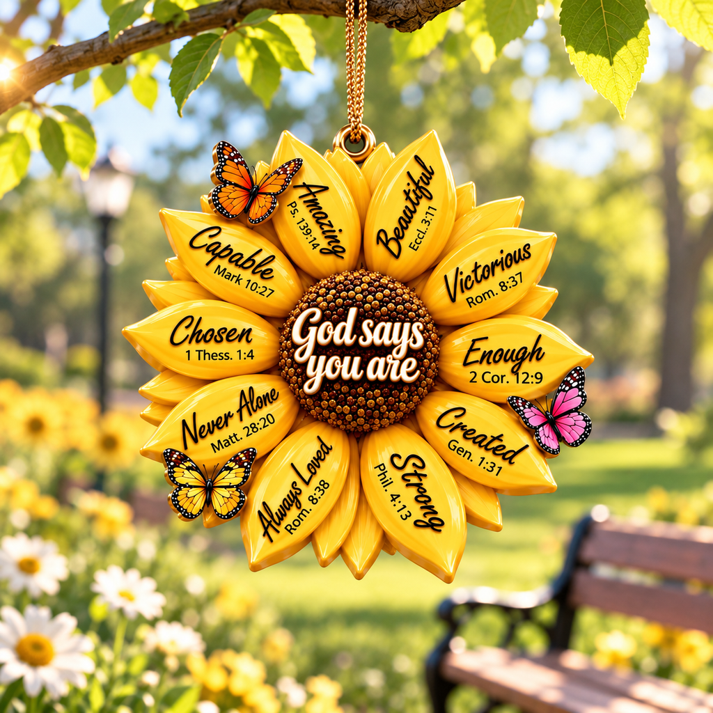 God's Promises to You – 3D Sunflower Ornament