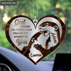 Luvingrace M101 Otter Couple God Blessed Personalized Ornament