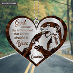 Luvingrace M101 Otter Couple God Blessed Personalized Ornament