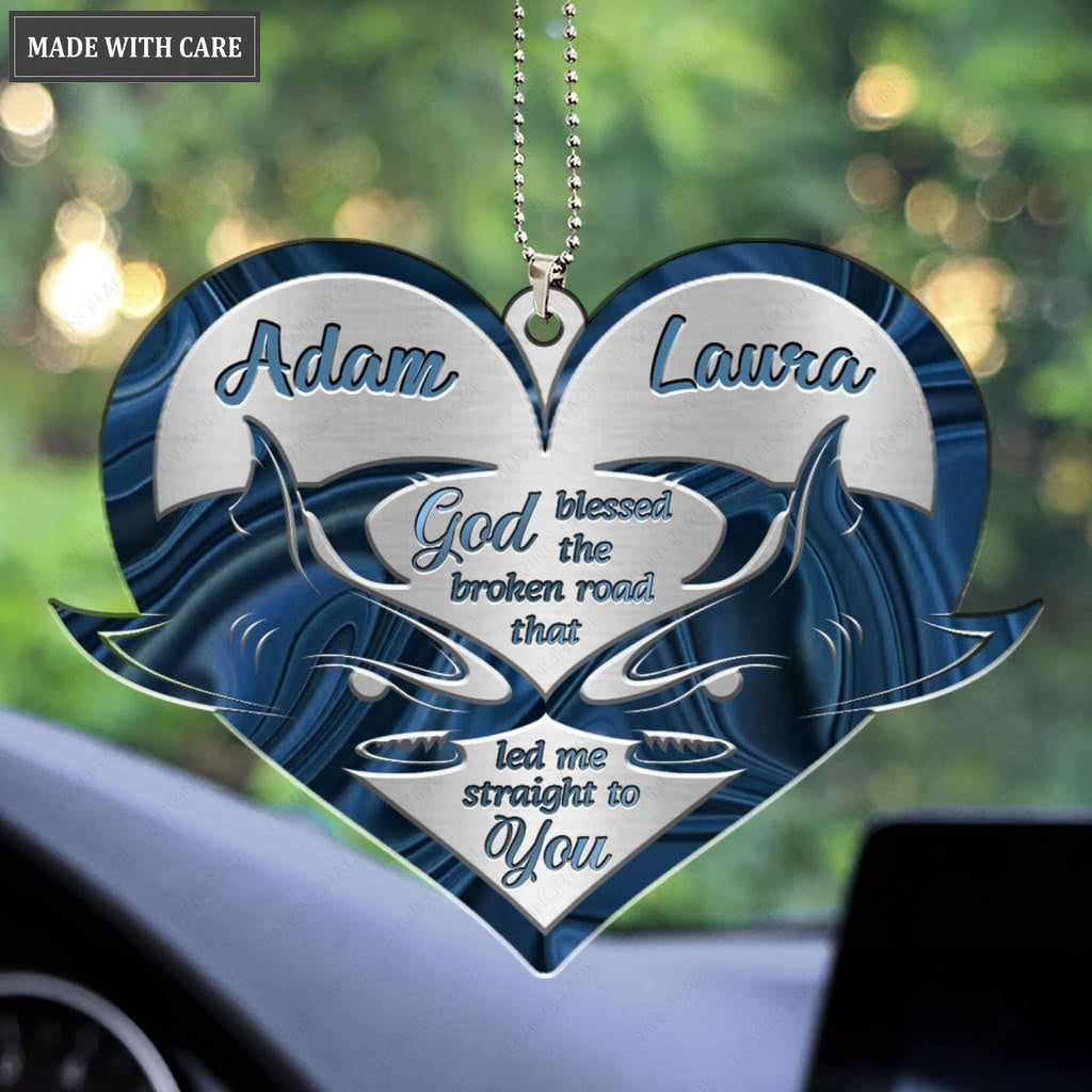 Luvingrace M104 Shark Couple God Blessed Personalized Ornament
