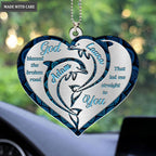 Printfamily M106 Dolphin Couple God Blessed Personalized Ornament