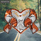 Printfamily M92 Fox Couple God Blessed Personalized Ornament