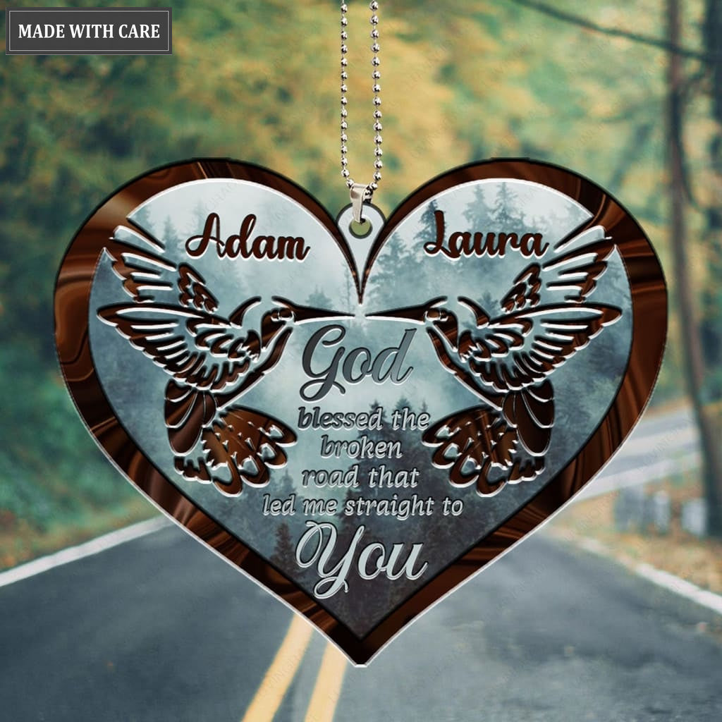 Luvingrace M93 Hummingbird Couple God Blessed Personalized Ornament