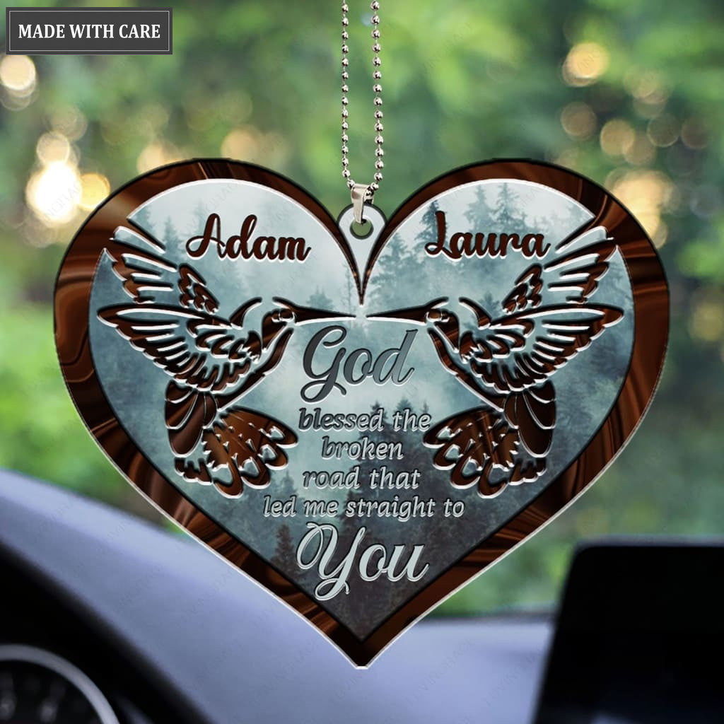 Luvingrace M93 Hummingbird Couple God Blessed Personalized Ornament