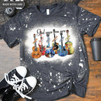 Guitar God Says You Are Unique Special Bleached T-Shirt