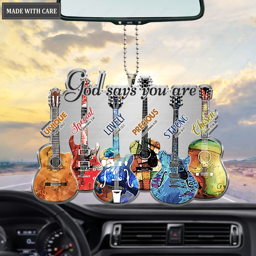 Guitar God Says You Are Unique Special Ornament