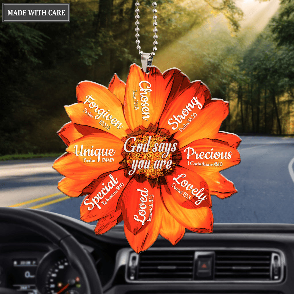 Orange Gazania God Says You Are Ornament