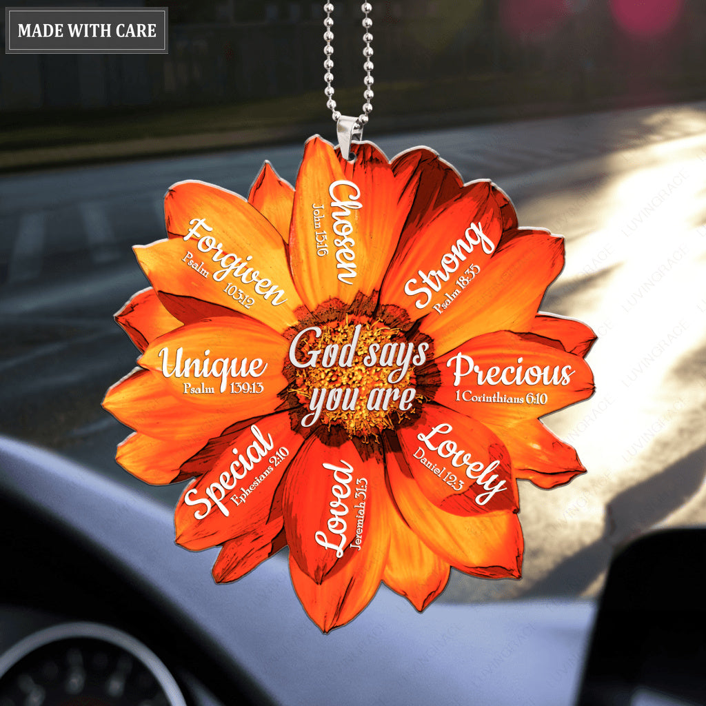 Orange Gazania God Says You Are Ornament