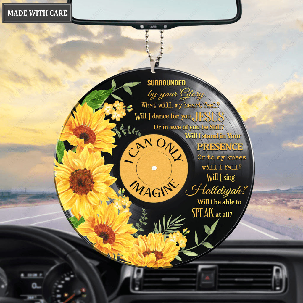 Sunflower Vinyl Record By Glory Ornament