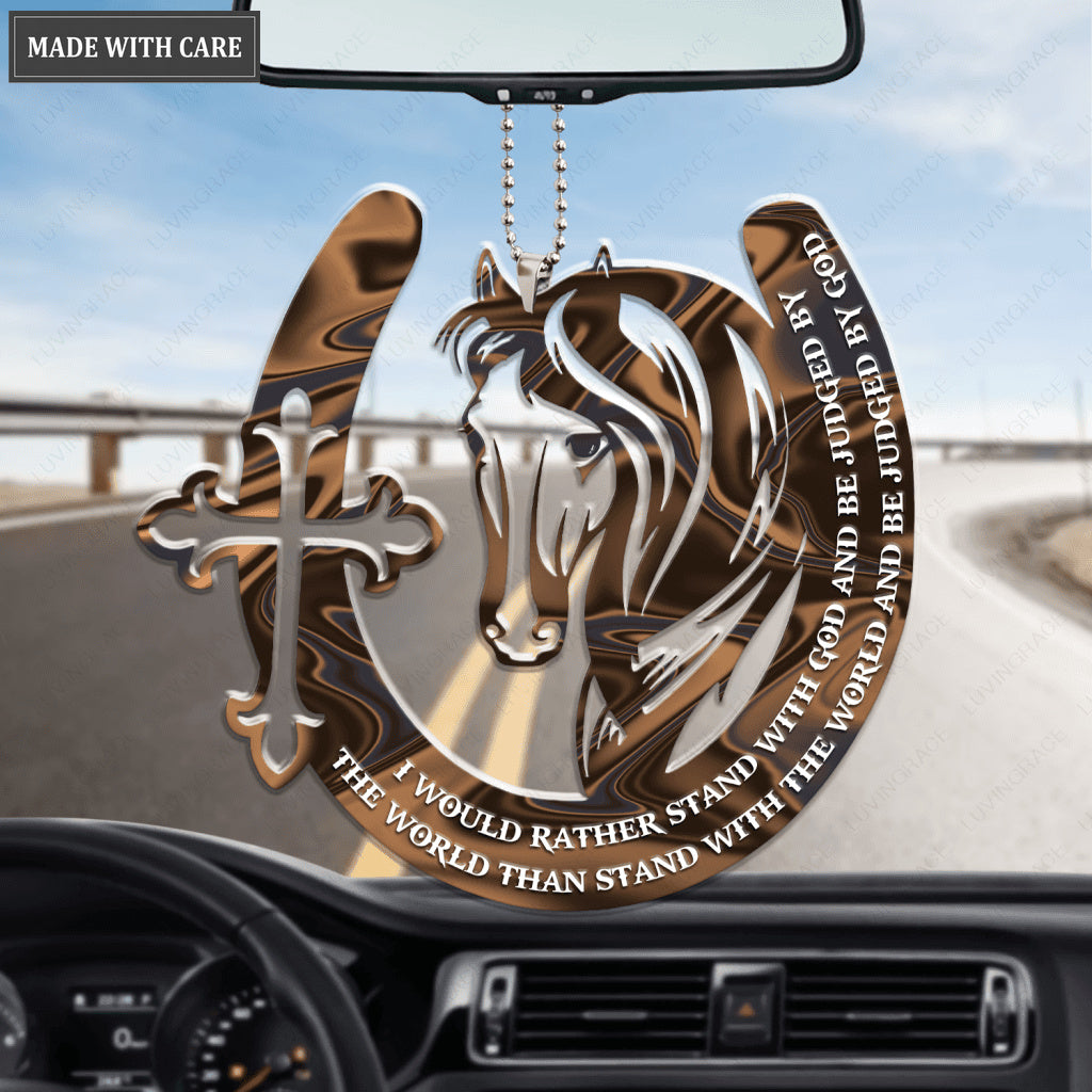 Horse Head And Cross Stand With God Ornament