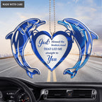 Love Dolphin Couple God Blessed Personalized Ornament