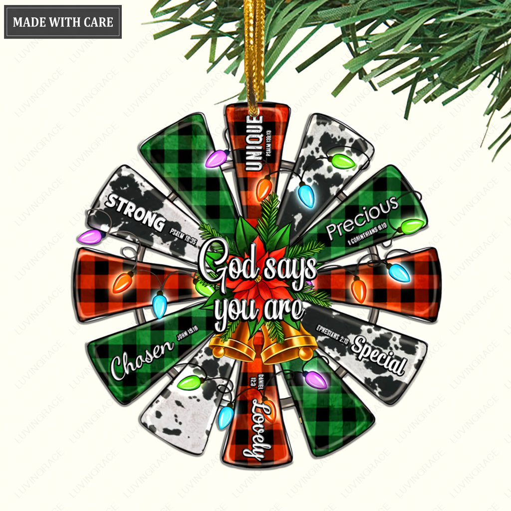 Merry Christmas Windmill God Says You Are Ornament