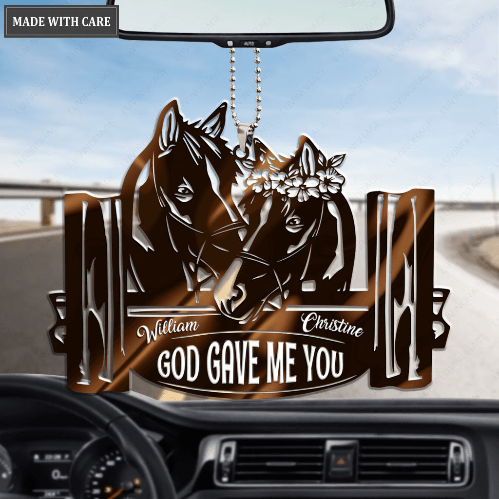 Perfect Horse Couple God Gave Me You Personalized Ornament