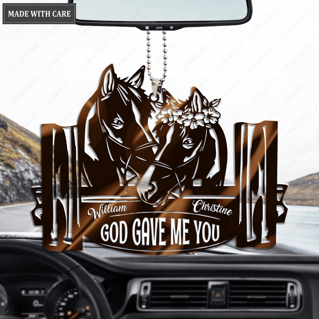 Perfect Horse Couple God Gave Me You Personalized Ornament