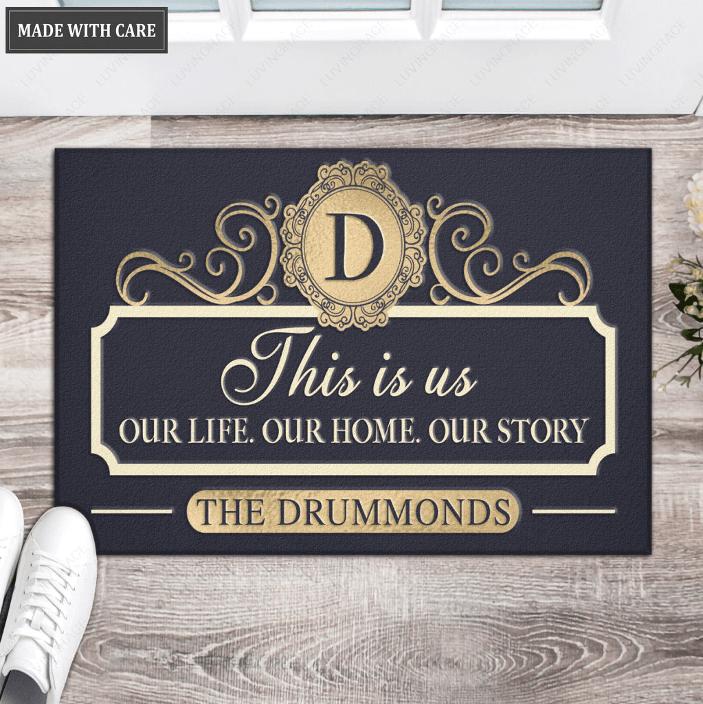 Personalized Serve The Lord Elegant Doormat