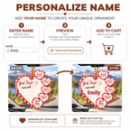 Personalized Name God Says You Are Heart Ornament – Christian Faith Gift