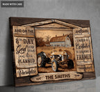Personalized Open Window Family Farmer Canvas Wall Art