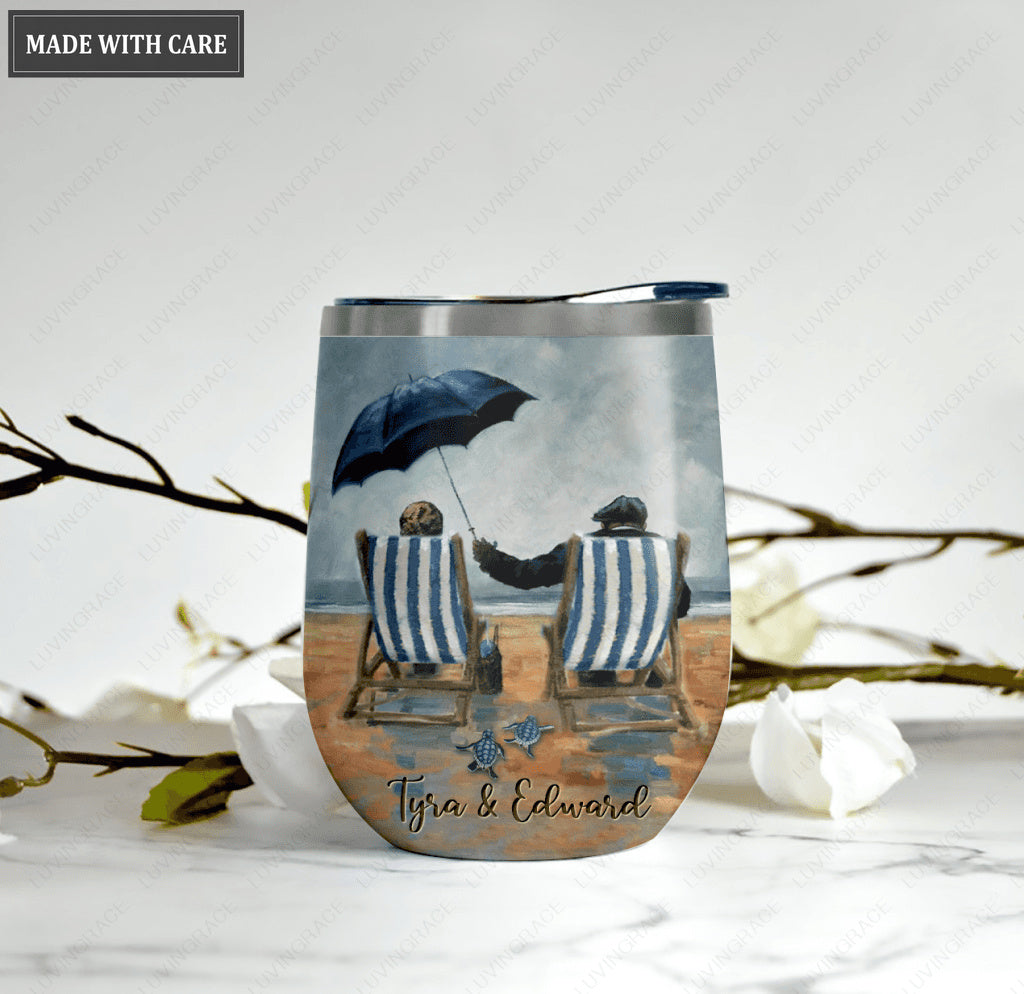 We Love Because He First Loved us Personalized Egg Tumbler
