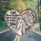 Printfamily M109 Horse Couple God Blessed Personalized Ornament