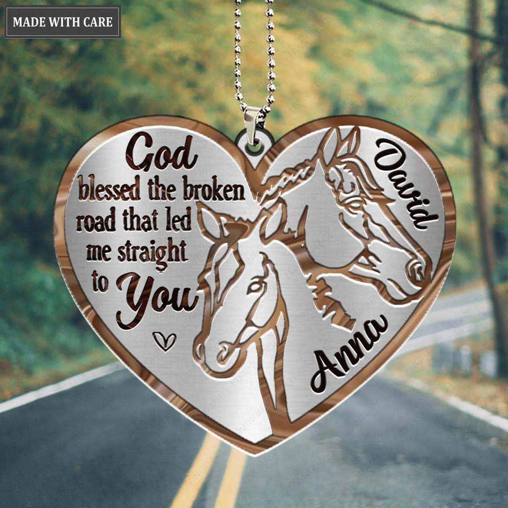 Luvingrace M109 Horse Couple God Blessed Personalized Ornament