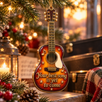3D Acoustic Guitar Ornament - "Your Best Song Is Yet To Come" Christmas Tree Decor & Car Hanging Mirror Ornament