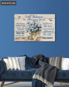 Blue Amazing Grace Gallery Wrapped Canvas Prints