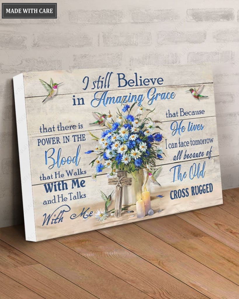 Blue Amazing Grace Gallery Wrapped Canvas Prints
