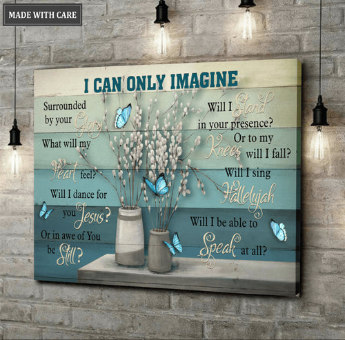 Blueish Butterfly Glory Around Us Wall Art