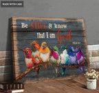 Colorful Hummingbird Be Still Wall Art Canvas