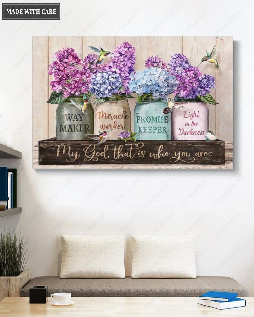 Purple Waymaker Flowers Gallery Wrapped Canvas Prints