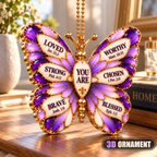 You Are Loved 3D Butterfly Ornament – Inspirational Christian Gift