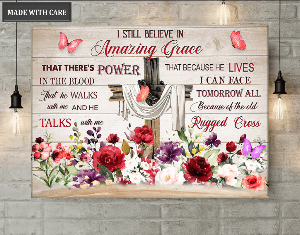 Garden With Cross Of Grace Wall Art