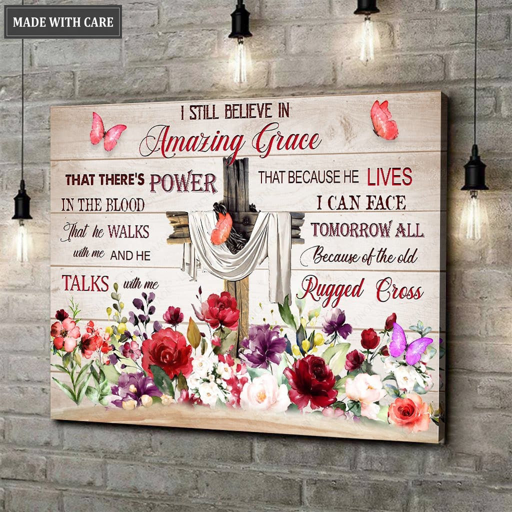 Garden With Cross Of Grace Wall Art