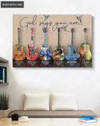 Guitar God Says You Are Unique Special Gallery Wrapped Canvas Prints