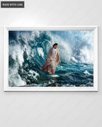 He Walks On Water Wall Art