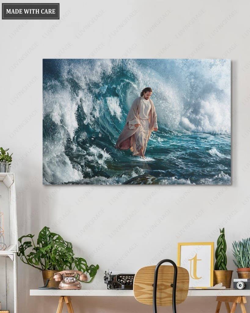 He Walks On Water Wall Art